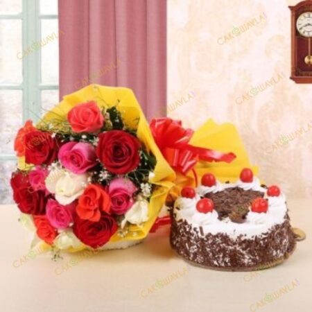 12-Assorted-Roses-Cake