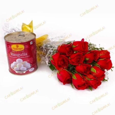 12-Roses-With-Rasgulla