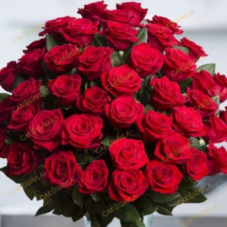 50 Red Roses Set