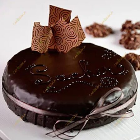 Decorated Chocolate Truffle Cake