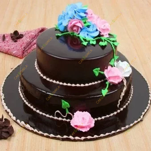 Delightful 2 Tier Chocolate Cake