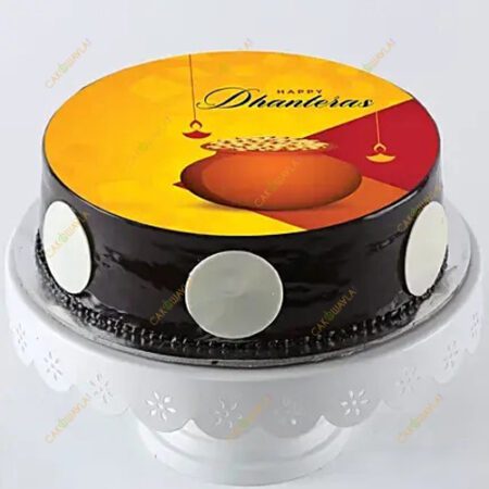 Dhanteras Chocolate Photo Cake