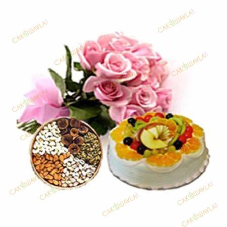 Flora and Dry fruits cake