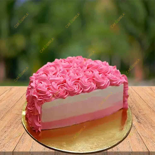 floral half cake