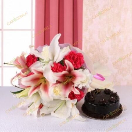 Flowers-Chocolate-Cake