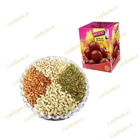 Gulab Jamun and Dry Fruits Platter Combo