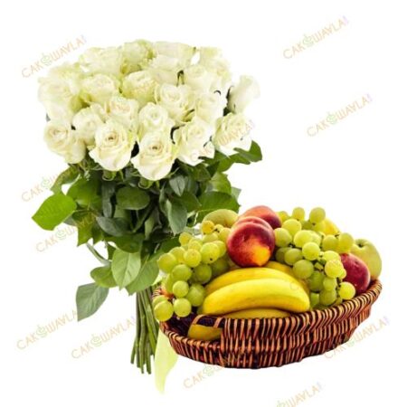 Fresh Fruit With Orchids