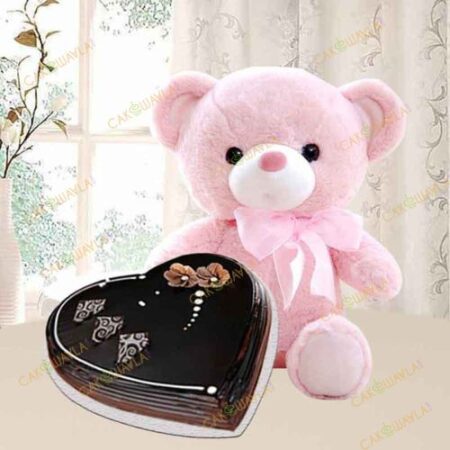 Heart-shaped Teddy Surprise