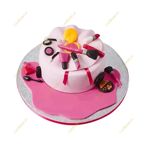 makeup fondant cake