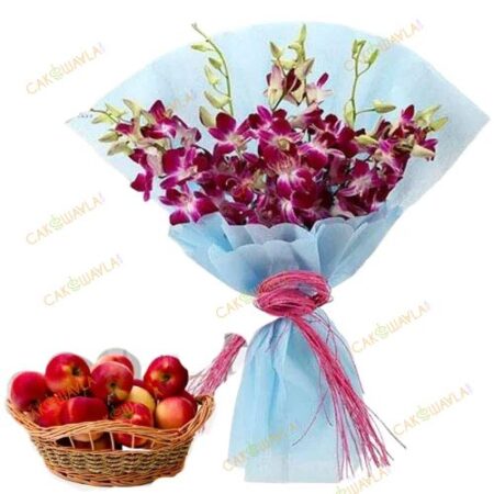 Orchids Bouquet and Apple