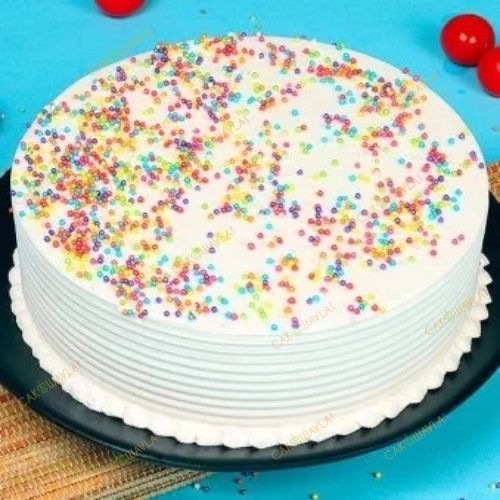 sprikled vanilla cake