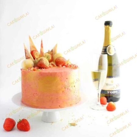 Strawberry Champagne Cake