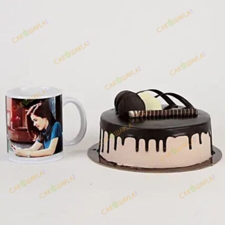 Creamy Chocolate Cake With Picture Mug