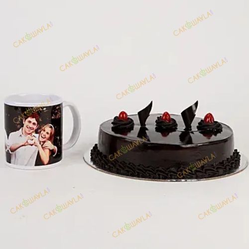 Delish Truffle Cake With Picture Mug